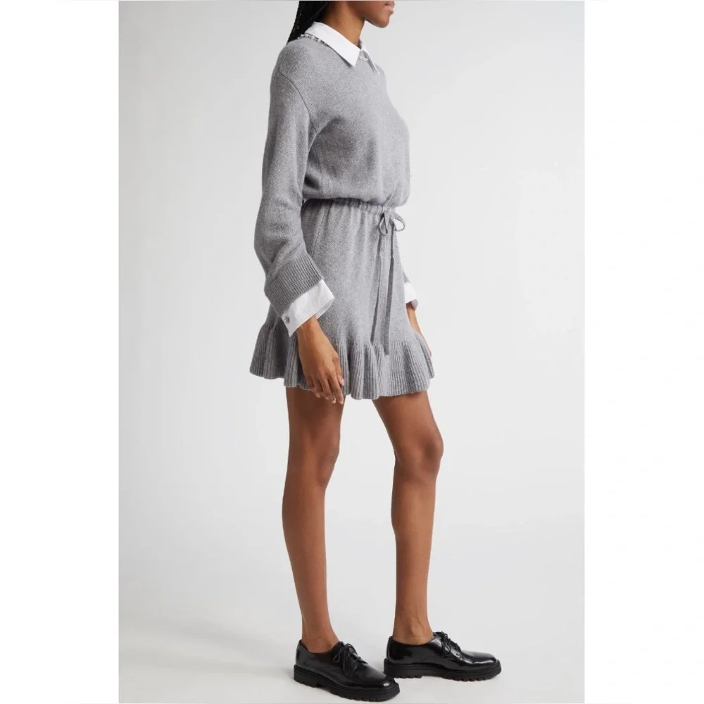 Cinq à Sept
Imitation Pearl Necklace Detail Long Sleeve
Layered Sweater Dress - Picture 3 of 10